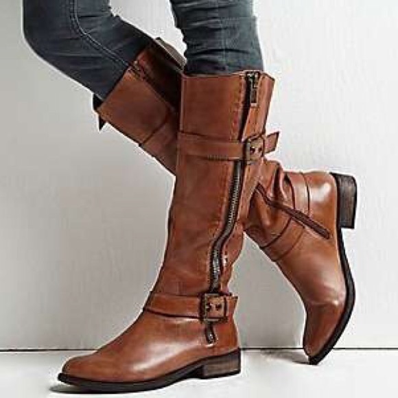 SOLD Steve Madden Sonnya Leather Riding Boots - Picture 2 of 8